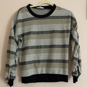 BCBGeneration metallic ribbed long sleeve